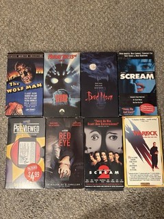 Rare VHS Horror Lot 8 Tapes Friday The 13th VI Bad Moon Scream Gore 80’s