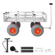 Uimoso Beach Fishing Cart 350 Lbs Wagon With Aluminum Frame And 13-inch Tires Uimoso Beach Fishing Cart 350 Lbs Wagon With Aluminum Frame And 13-inch Tires