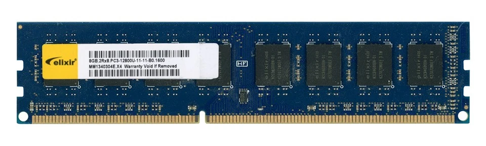 Memoria Elixir 8GB DDR3 1600MHz PC3-12800U NON-ECC - Immagine 2 di 2