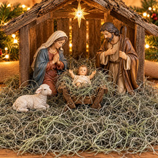 Fresh Florida LIVE SPANISH MOSS Nativity Scene Christmas Manger Decor 1 Gallon