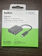 Belkin Connect USB-C to Ethernet  Charge Adapter 100W w/Gigabit Ethernet Port