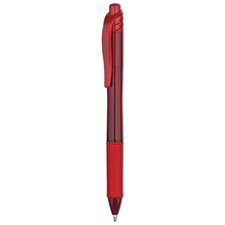 Pentel EnerGel-X Gel Pen, Retractable, Bold 1 mm, Red Ink, Dozen