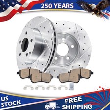 11.62 FRONT Drilled Brake Rotors Brake Pads f...