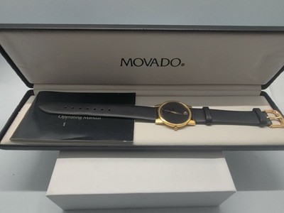 Vintage Movado  Museum Classic Unisex Watch 87D1823  Original Case Late 80's 