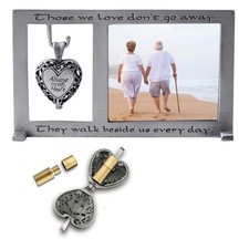 Those We Love Memorial Photo Frame with Vial for Ashes or a Keepsake, Funeral...