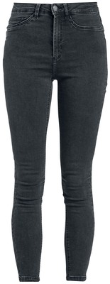 Noisy May Jeans Damen NMCallie HW Skinny Jeans dunkelgrau