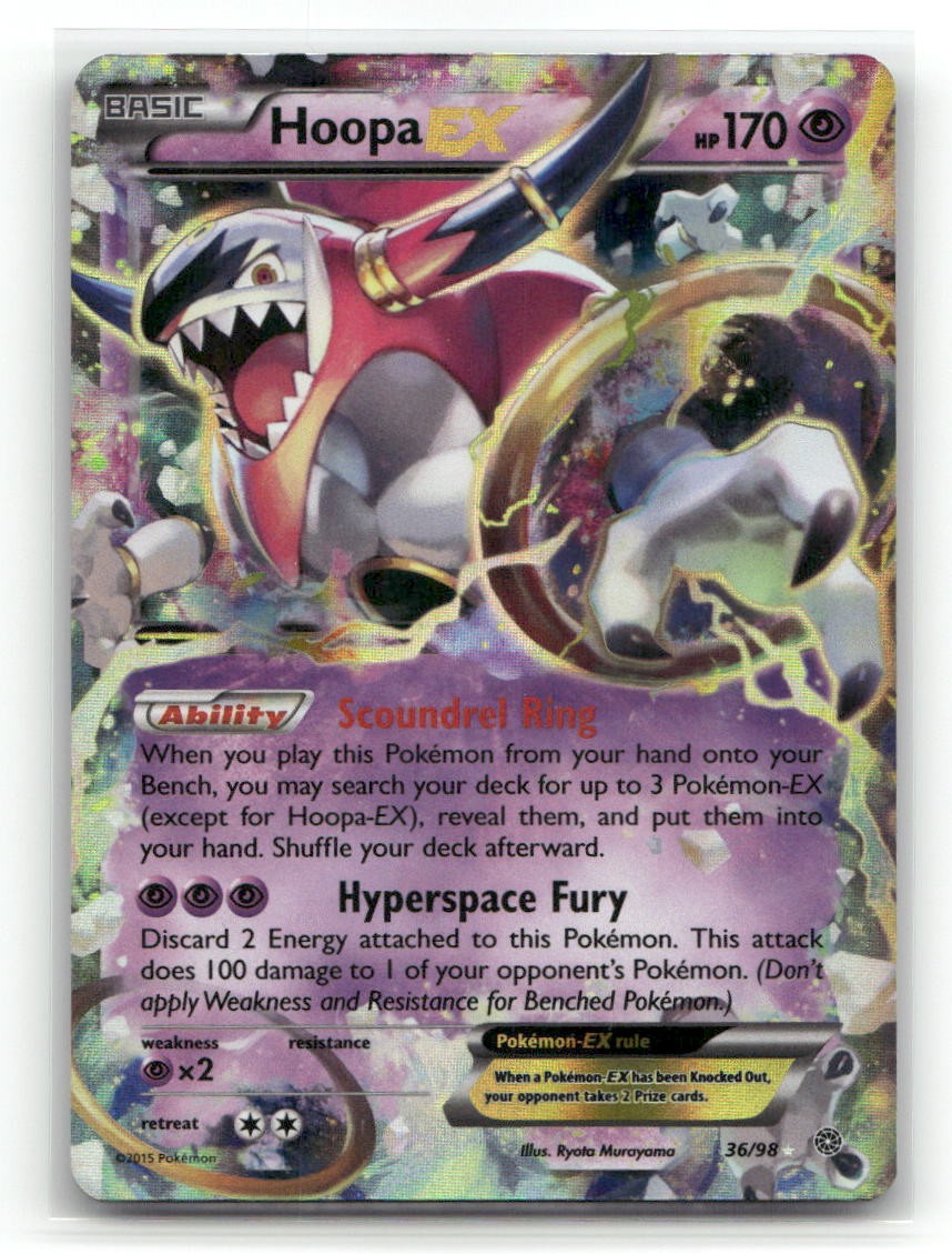 Hoopa EX 36/98 Holo EX Rare Ancient Origins Pokemon LP