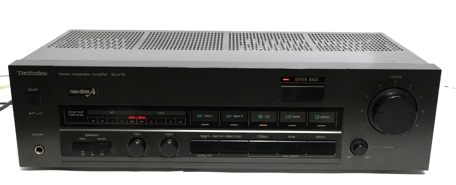 Technics SU-V76 Stereo Integrated Amplifier Receiver Tested Works SEE VIDEO!