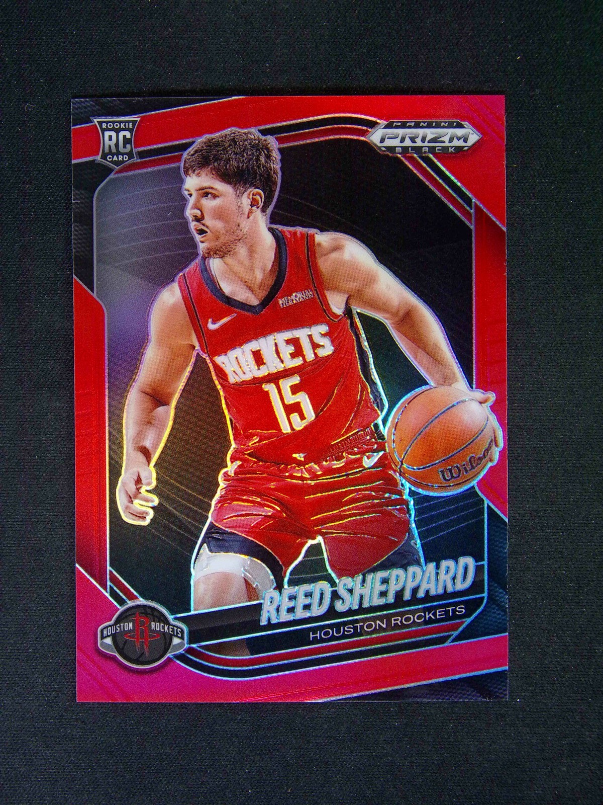 2024-25 Panini Prizm Black Reed Sheppard #145 RC Rookie Red /299