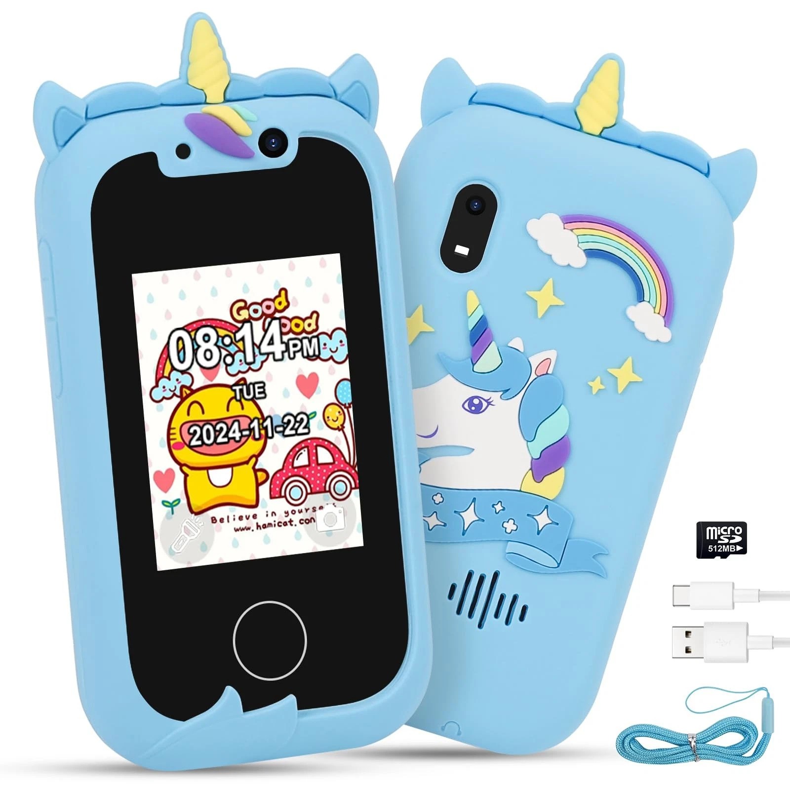Kids Smart Phone Toys for Girls Ages 3-7 with Dual Camera - Toddler Phone Toys