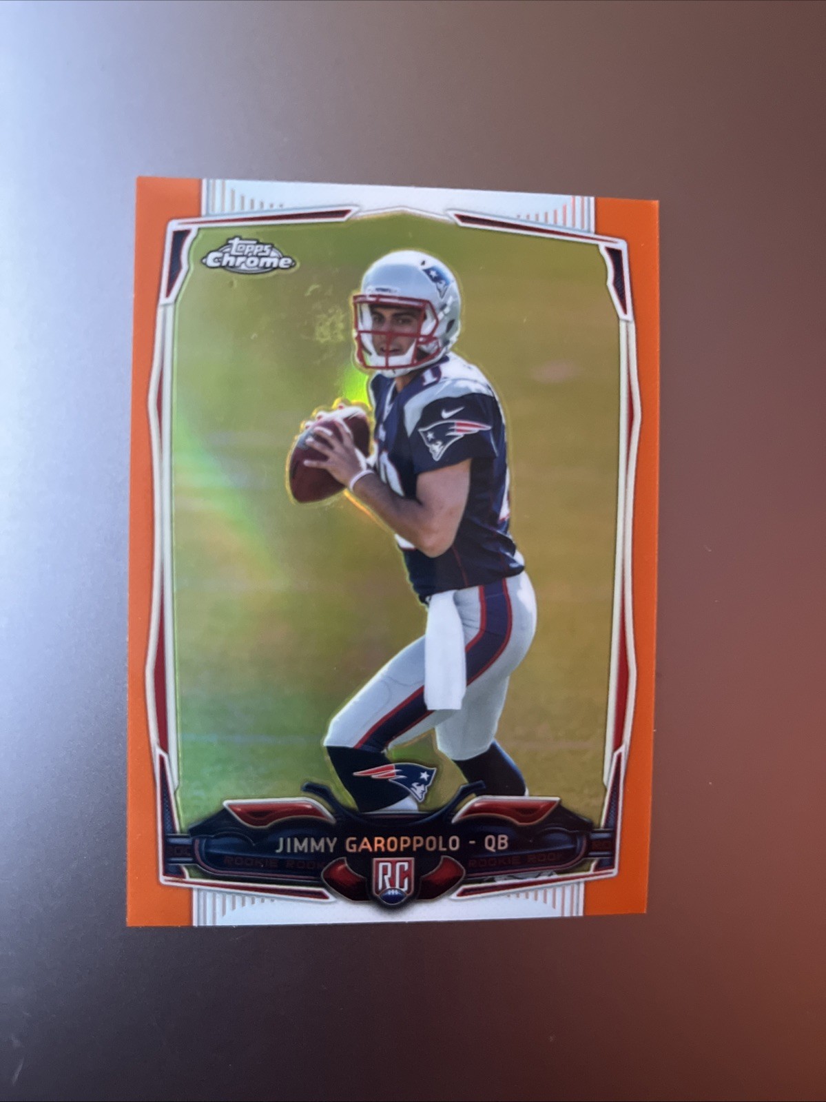 2014 Topps Chrome Jimmy Garoppolo #150 Orange Refractor New England Patriots RC