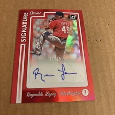 2017 Donruss Signature RED SP 1 99 Reynaldo Lopez #SS-RL Nationals Baseball (f5)