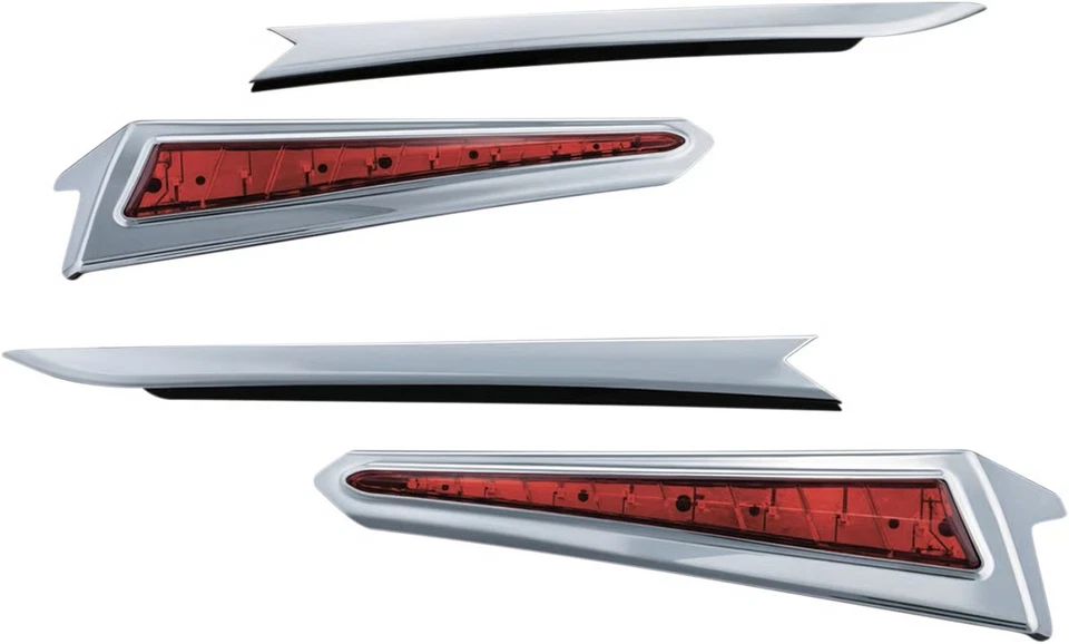 Extensiones de alforja LED Kuryakyn - Cromo moto bicicleta de calle 7170 kur7170 Foto 2 de 4