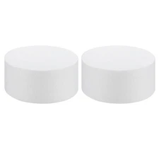 Round Foam Cake Dummy 6 Inch x 2.8 Inch Circle Dummy Cake Set for Wedding 2 Pack