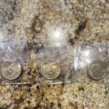 3 coins of John Tyler, Andrew Johnson, Ulysses S. Grant 1 dollar coins