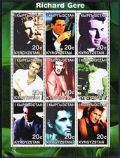 Kyrgyzstan 2000  RICHARD GERE American Actor Cinema Sheet (9) Perforated MNH