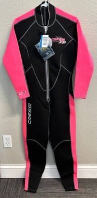 Women's Cressi Lido Long 2mm Wetsuit (Black/Pink) - Size L/4