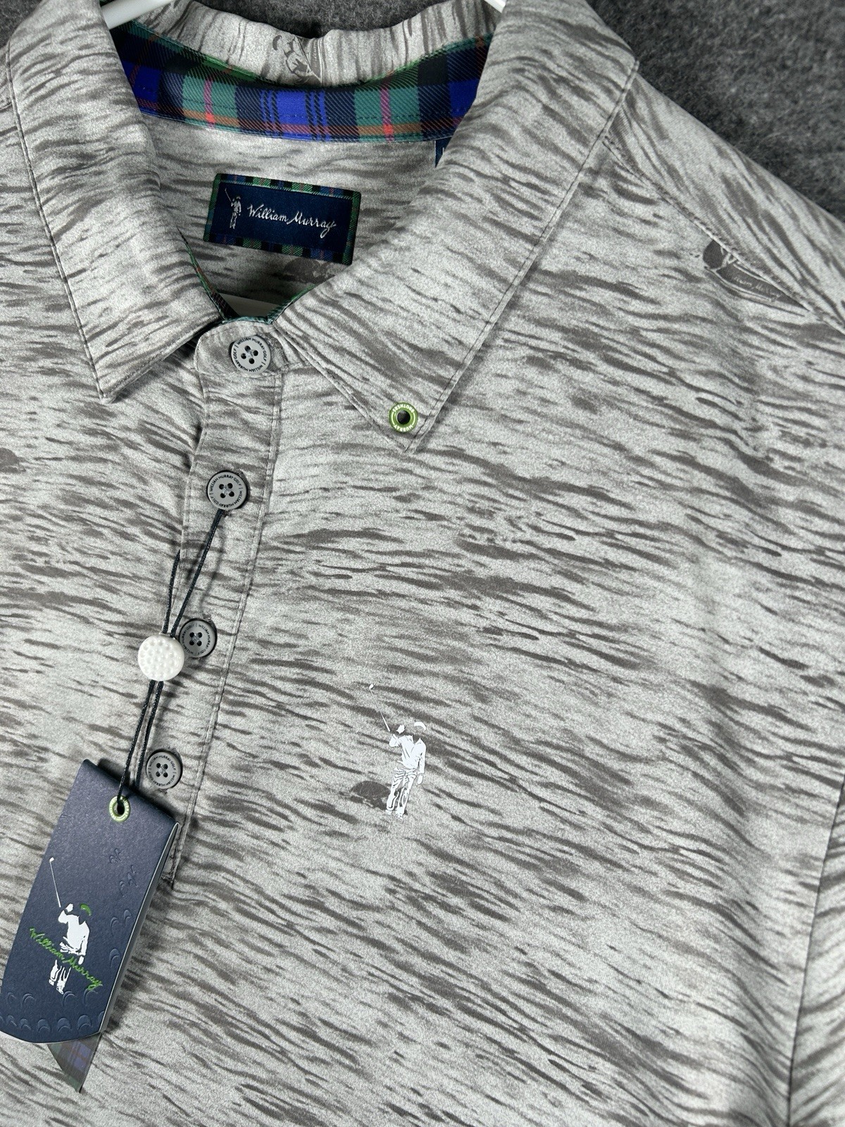 Polo William Murray grigia golf performance uomo taglia L barca a fila nuova con etichetta