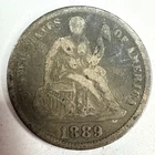 1889 Seated Liberty Dime Exact Coin Imaged #SL284