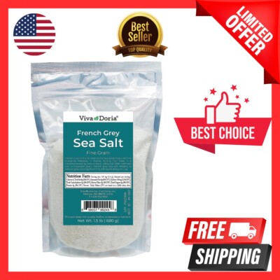 Sea Salt + Straw Bundle with Sea Salt - Light Grey - 1 Pound Resealable Bag