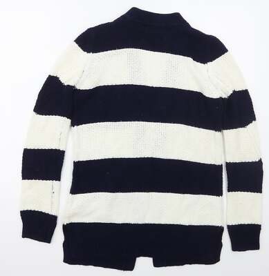 Marks and Spencer Womens Black V-Neck Cotton Blend Cardigan Size S