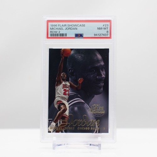 NBA Basketball 1996 Fleer Michael Jordan #23 Row 2 PSA 8 - Picture 2 of 4