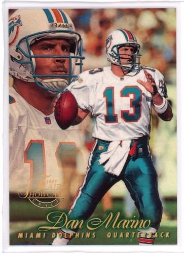 1997 Flair Showcase Football Row 1 Seat 13 Dan Marino NM Dolphins - Picture 1 of 2