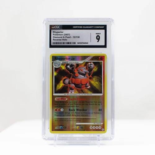 Pokemon Rhyperior Reverse Holo #12 Diamond & Pearl 2007 CGC 9