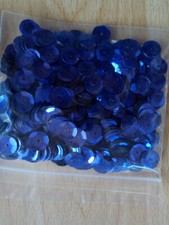 Pailletten metallic Pailetten 8mm gew&ouml;lbt 15g lila blau glanz Basteln N&auml;hen NEU
