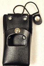 Motorola HLN9122B, Black Leather, SP50 Radio Carry Case with Belt loop; OEM