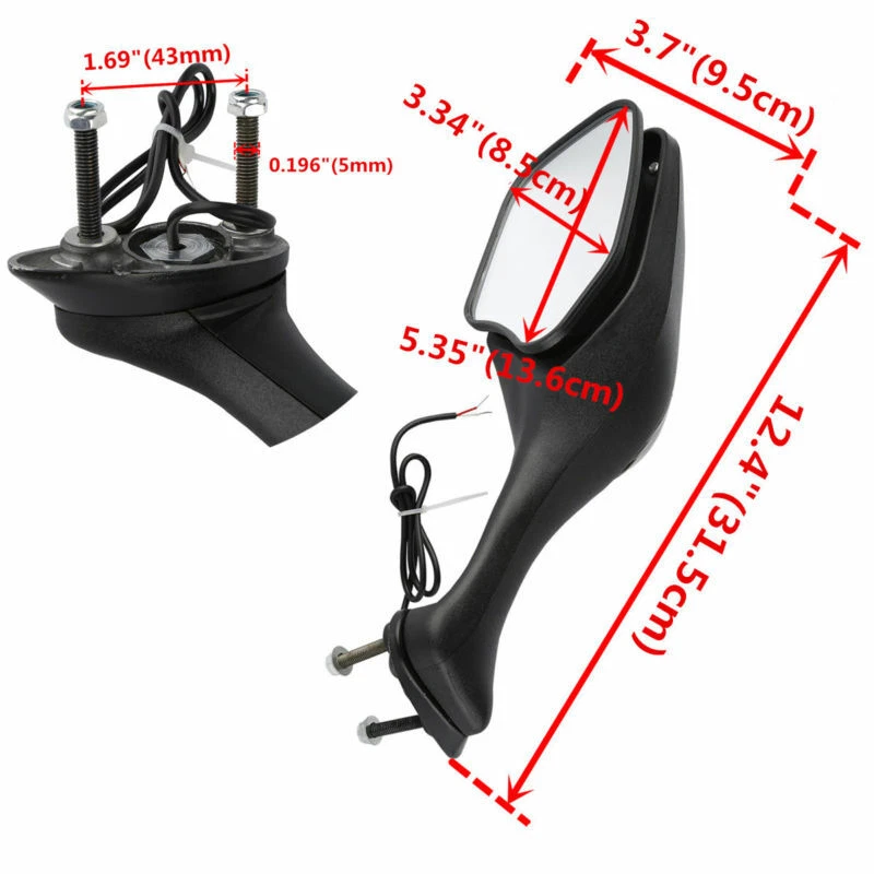 Espejos retrovisores LED intermitentes para Honda CBR1000RR CBR 1000 RR 2008-2012 2011 Foto 4 de 4