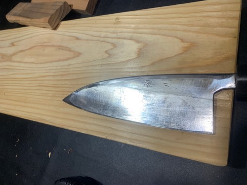 Ready-To-Use: Japanese Kitchen Knife32-17 cm /Deba /horn/ Thick steel - Picture 8 of 24