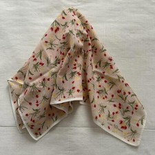 Peach pink floral toss print bandana