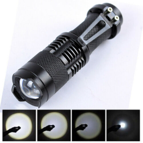Mini LED Taschenlampe Aluminium Handleuchte Zoom fokussierbar Batteriebetrieben - Bild 2 von 8