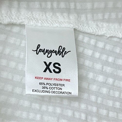 ASOS Loungeable Pigiama Donna XS Mix and Match Texture Cami Bianco NUOVO - Foto 6 di 9