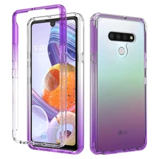 For LG Stylo 6 Colorful Transparency Hybrid Case