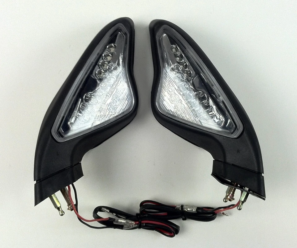 Espejos retrovisores integrados LED intermitentes para ducati 848 1098 1198 Foto 2 de 2