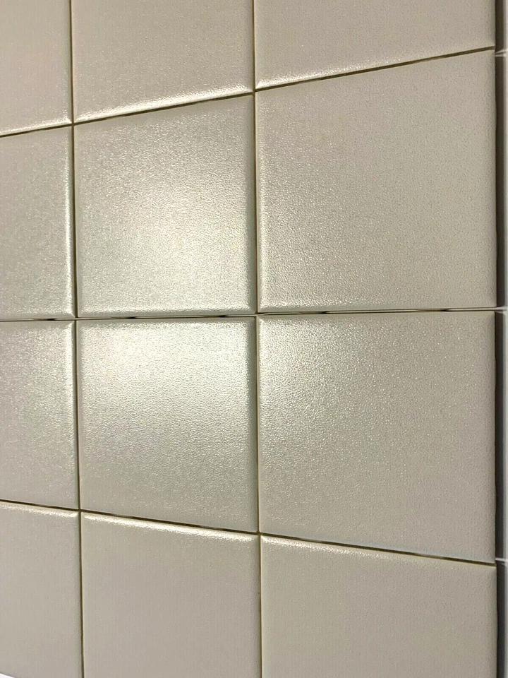 DE COLECCIÓN NUEVO DALTILE CERÁMICA CRYSTALTEX 4 1/4" X 4 1/4" GRIS TIERNO Foto 3 de 4