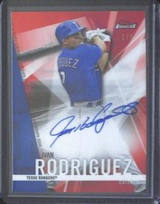 2017 Topps Finest Red Refractor Autograph #FA-IR Ivan Rodriguez No 1 of 5