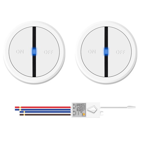 Wireless Light Switch Mini Remote Control 1300ft Waterproof Wall ON/OFF White US - Picture 14 of 16