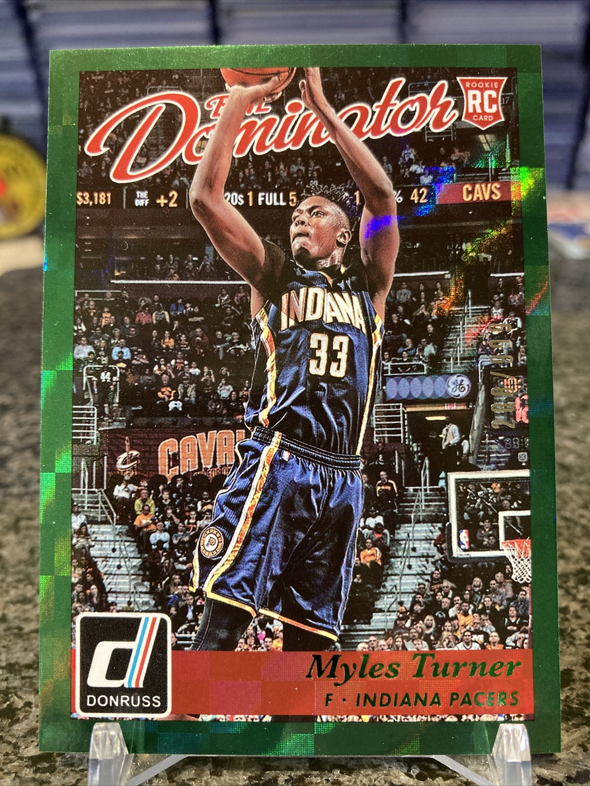 2015-16 Panini Donruss Myles Turner Rookie Card RC Elite Dominator Foil SP /999!