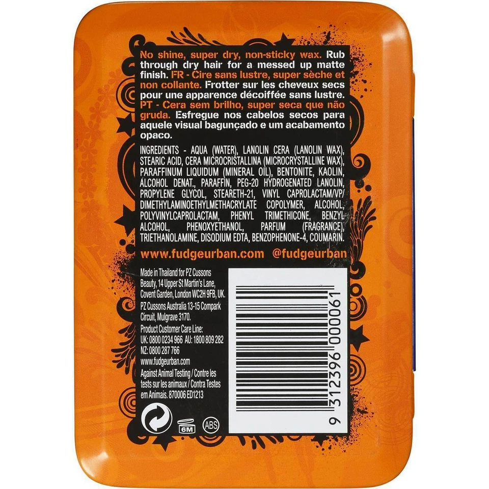 Fudge Urban Hair Wax Matte Firm Hold 70ml — 第 2/2 张图片