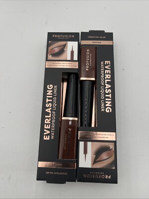 2-Profusion Cosmetics Everlasting Waterproof Liquid Eyeliner BROWN NEW