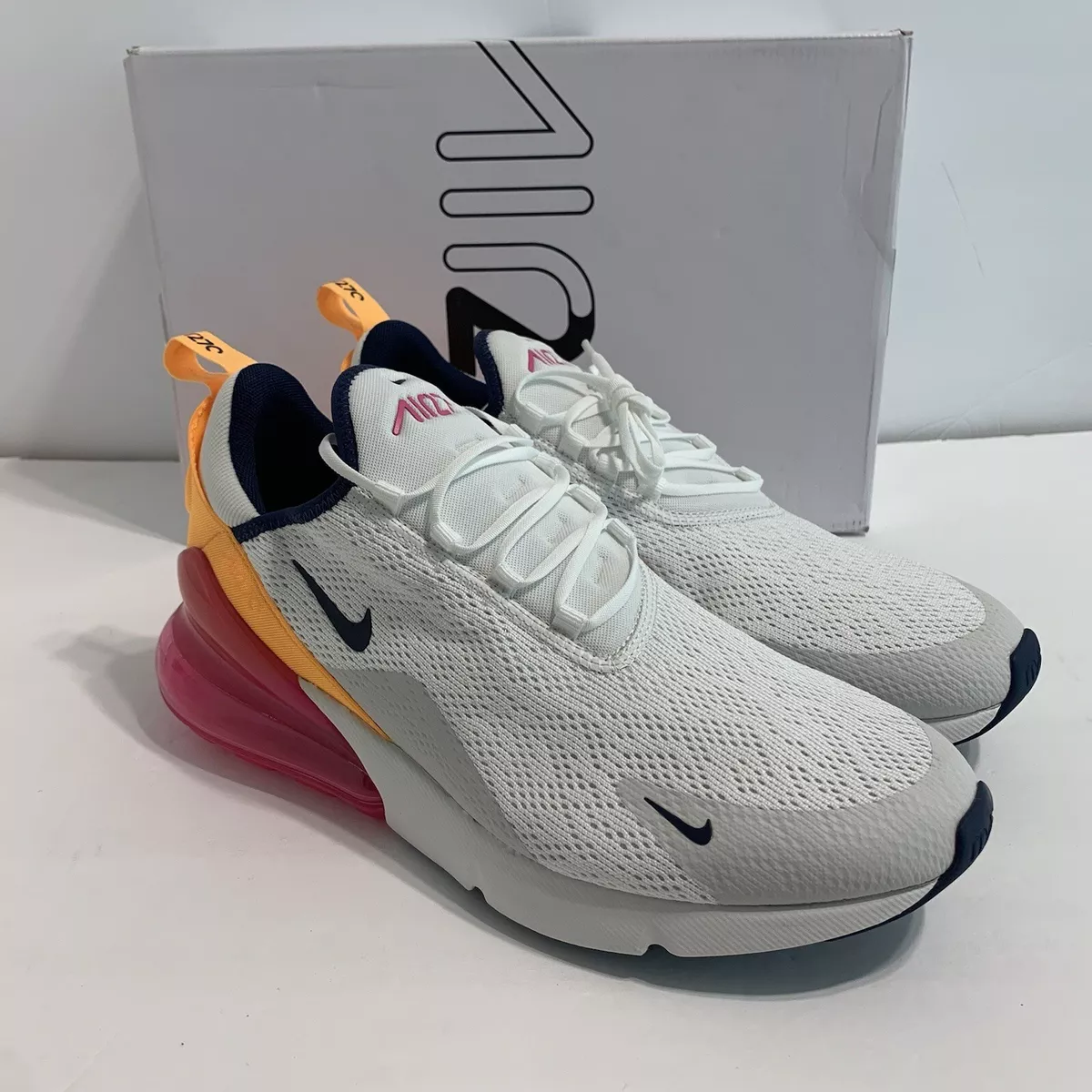 NIKE AIR MAX 270 SORBET SUMMIT WHITE FUCHSIA WOMEN S US SIZE 12