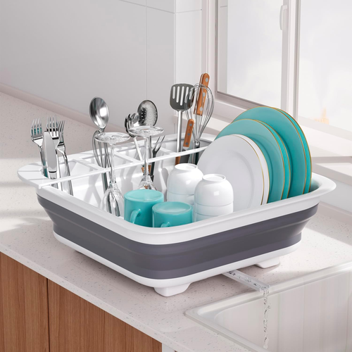 Portable Collapsible Dish Drying Rack for RVs and Campers
