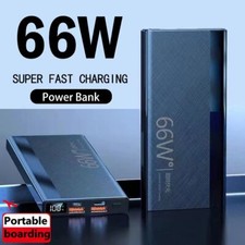 30000mAh 66W Power Bank Fast Charging Portable Charger External Battery PD18W US