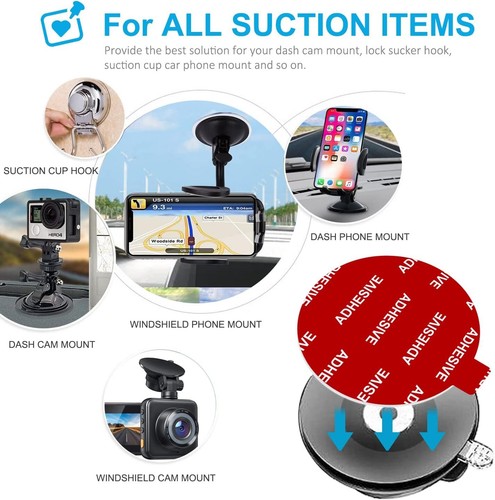 6 Pcs Double Sided Adhesive Sticker Pads for Dashboard Suction Cup Phone Mount - Picture 5 of 7