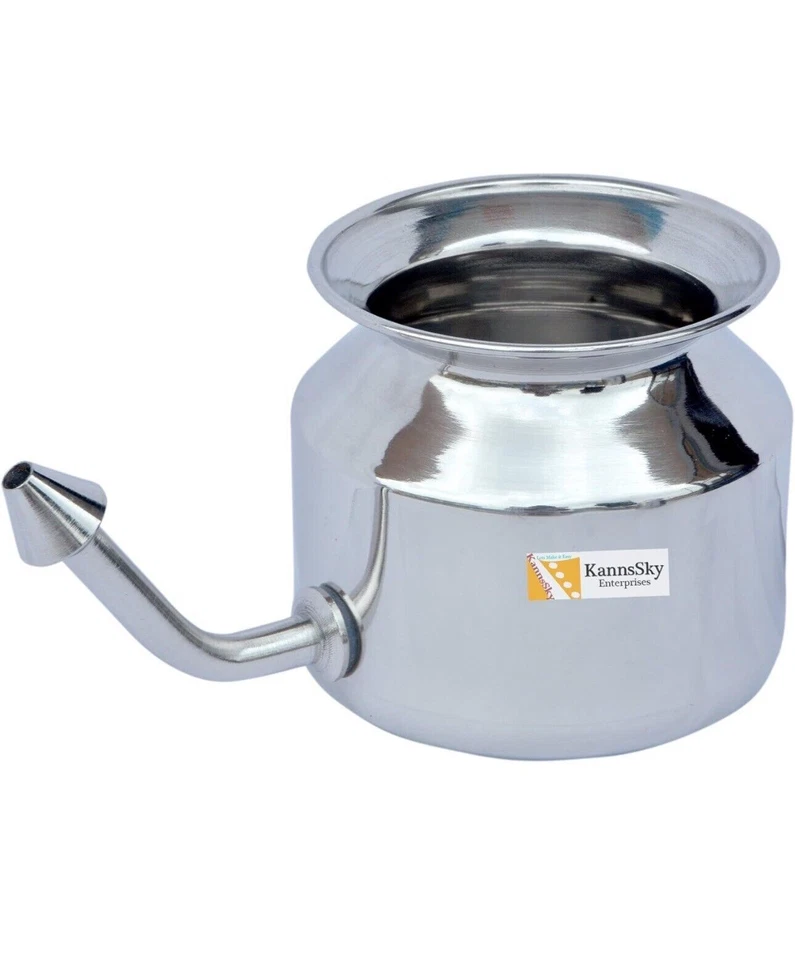 KannsSky Steel Jala Neti Pot - 500 Ml - Jala Neti Kriya - Image 2 of 2