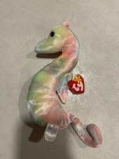 TY BEANIE BABIES BABY COLLECTION Rare Obsolete NEON The Seahorse April 1 1999