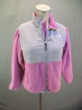 The North Face Size L Girls Pink Full Zip Stand Collar Pocket Denali Jacket 626